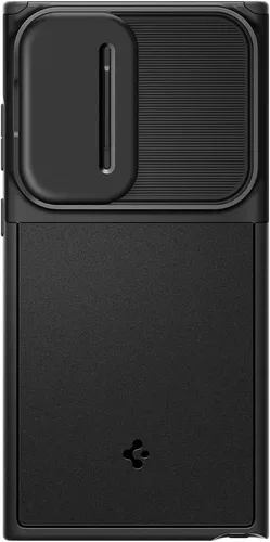 Vista 3 de Spigen Optik Armor - Funda diseñada para Galaxy S23 Ultra (2023) [protección de grado militar], color negro