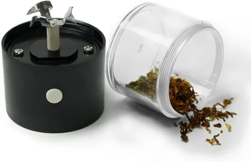 Vista 6 de Eléctrico Metal Aluminio Hierba Tabaco Grinder Cracker Cracker Spice Smoke Grinders 1 PC (negro)