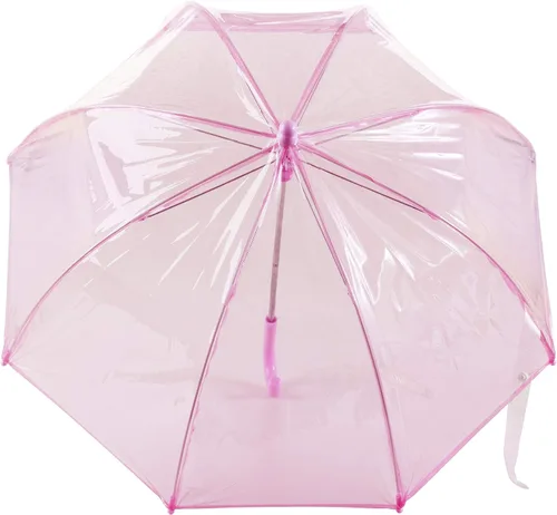 Vista 6 de Totes- Paraguas de burbujas transparente para niños con mango de fácil agarre 2236-PNK