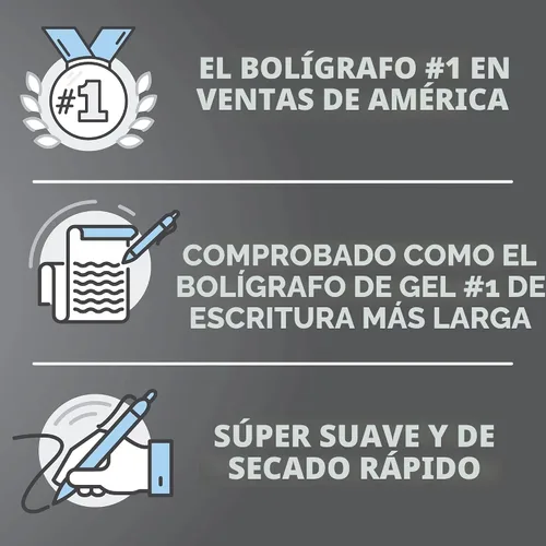 Vista 5 de PILOT G2 Bolígrafos de gel de alta calidad, con punta gruesa y retráctil, recargables, de tinta negra, paquete de 12 unidades (31256)