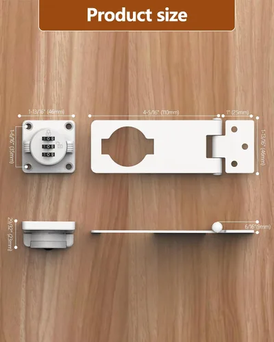 Vista 6 de Cerraduras de cerradura de contraseña de gabinete, cerradura de combinación de puerta de gabinete, cerradura de contraseña, cerradura de combinación
