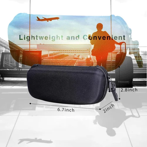 Vista 3 de XANAD Estuche rígido para gafas de seguridad, gafas de sol y gafas de tiro, color negro