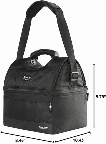 Vista 8 de Igloo Gripper - Bolsa enfriadora de lados suaves Enfriador de almuerzo aislado de doble compartimento