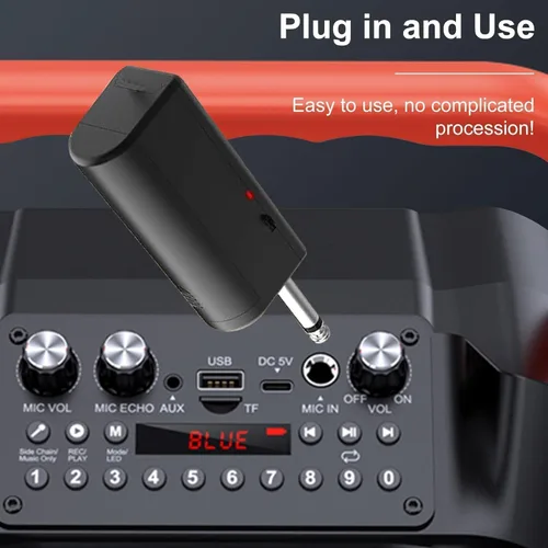 Vista 7 de Micrófono inalámbrico UHF de mano con 4 modos de imitación de sonido, rango estable de 200 pies, micrófono de mano inalámbrico para escenarios