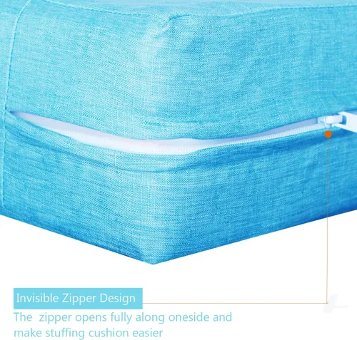 Vista 6 de Fundas de Cojines para Asientos de Patio, Fundas Deslizantes Lavables de Repuesto, Funda Impermeable para Cojín de Almohada de Silla de Muebles