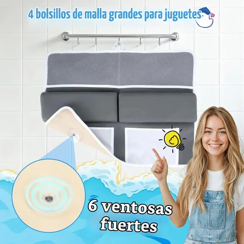 Vista 4 de UNEEDE - Juego de rodilleras y coderas de baño para bebé, tapete de baño de espuma viscoelástica de 1.5 pulgadas de grosor Kneeling Pad with Elbow