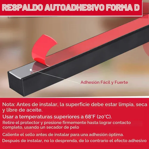 Vista 3 de Pangda Tira de sellado de goma rectangular de 20 pies con cinta autoadhesiva, 0.75 pulgadas de ancho x 0.5 pulgadas de alto, burlete de goma