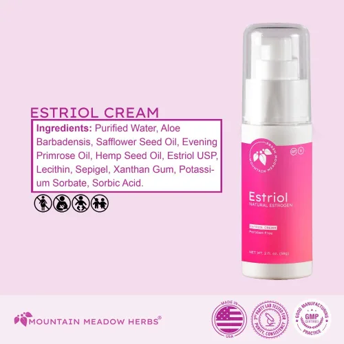 Vista 4 de Mountain Meadow Herbs Crema de estriol bioidéntica – Soporte de estrógeno formulado por un médico – 1000 mcg de Estriol USP natural por bomba