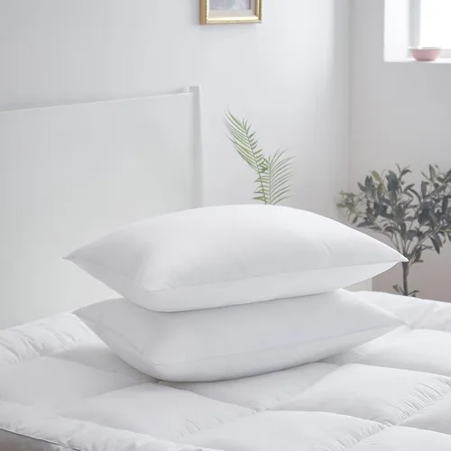 Vista 8 de Acanva Juego de 2 almohadas de cama de la colección de hotel, insertos suaves de lujo para dormir, transpirables y cómodos para los que duermen
