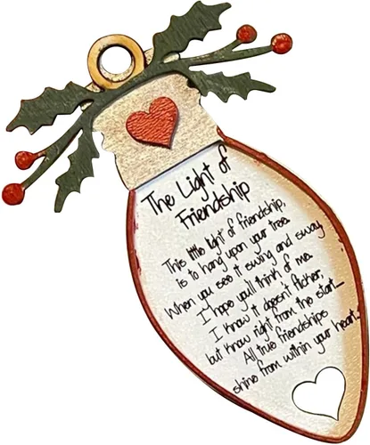 Vista 6 de Adornos de Navidad de la amistad para decoración del árbol de Navidad, regalo para amigos, mejores amigas y mejores amigas, diseño único