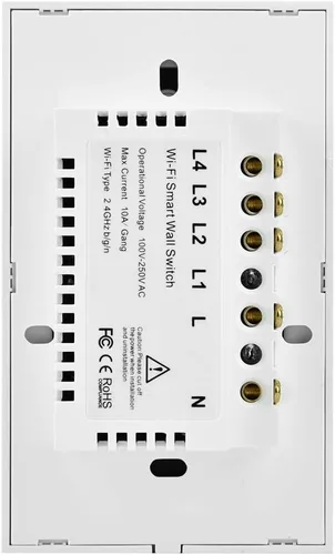 Vista 9 de Interruptor de pantalla táctil WiFi para el hogar Control en tiempo real Interruptor de CA de 3 vías Panel de hogar inteligente Compatible