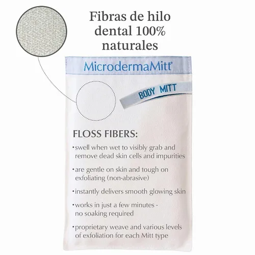 Vista 7 de MicrodermaMitt Manopla exfoliante profunda original para cuerpo, removedor de piel turco Kessa muerta y exfoliante corporal para queratosis pilaris