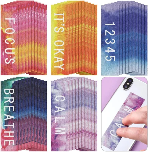 Vista 19 de Crtiin - 50 calcomanías calmantes, tira sensorial con textura, táctil, áspera, cinta táctil para escritorio, para adultos y adolescentes, juguete