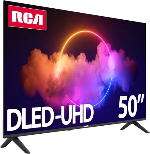 Vista 2 de RCA Smart Google TV UHD de 50 pulgadas, pantalla LED sin marco con HDR10, Wi-Fi y Bluetooth, Google Assistant integrado, compatible con Alexa