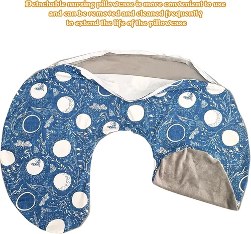 Vista 6 de Winmany Funda de almohada de lactancia para bebé, funda de almohada extraíble para lactancia materna, lindo patrón para niñas y niños, funda