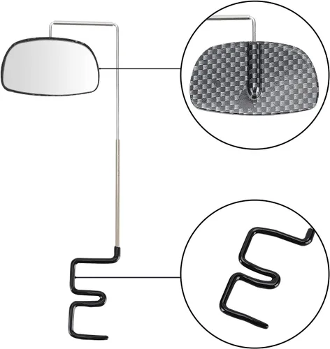 Vista 7 de Accmor Espejo de gafas para bicicleta, espejo de gran angular ajustable de 360 grados, accesorios de conducción, paquete de 1
