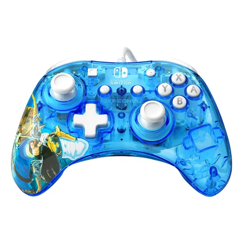Vista 13 de Rock Candy Wired Gaming Switch Pro Controller - Zelda Breath of the Wild - Blue - Official License Nintendo - OLED Lite Compatible - Compact