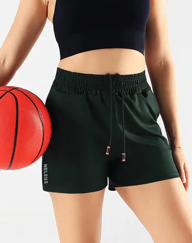Vista 39 de NELEUS Pantalones cortos de correr ligeros para mujer, pantalones cortos atléticos de entrenamiento para yoga con bolsillo