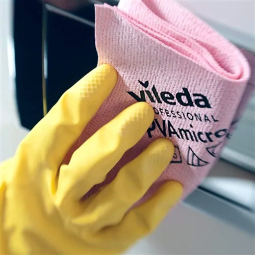 Vista 2 de Vileda Profesional Paño de microfibra PVA rojo Champú de limpieza multiusos Toalla de gamuza sintética Materiales suaves y absorbentes