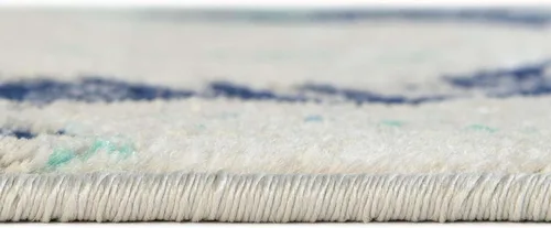 Vista 4 de Unique Loom Ariel Collection - Alfombra de área con diseño de estrella (2 pies x 3 pies 1 pulgada, rectangular, azul/marfil)