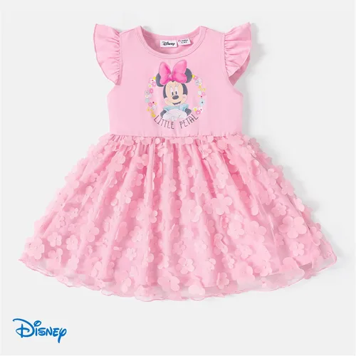 Vista 7 de Disney Mickey and Friends - Vestido de Minnie Mouse para niña pequeña, vestido de Minnie Mouse, vestido de Minnie Vestido de verano de 3M-5Y