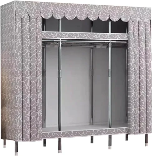 Vista 21 de large closets Portable Wardrobe Closet Thickened Steel Pipe Clothes Closet for Bedroom Hanging Large Closet Lightweight Portable Closet Space-saving