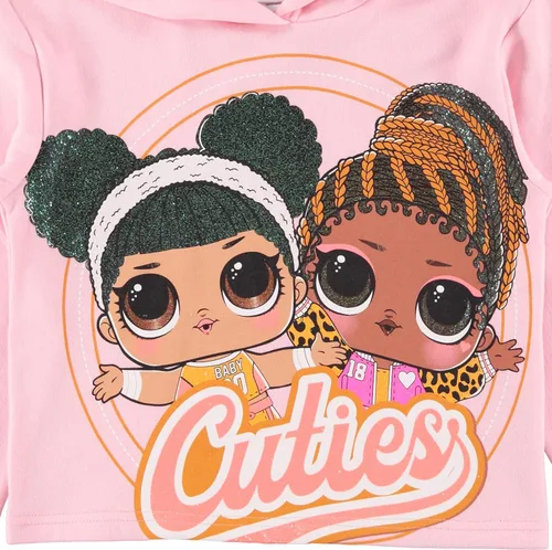 Vista 4 de L.O.L. Surprise! Sudadera con capucha estampada para niñas, tallas 4-20