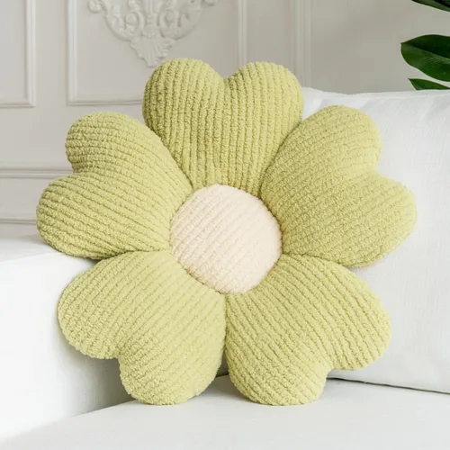 Vista 9 de Sioloc Almohada Decorativa de Flores, Lindo Cojín de Asiento de Suelo con Margaritas, Almohadas Decorativas Divertidas y Estéticas para Cama Sofá