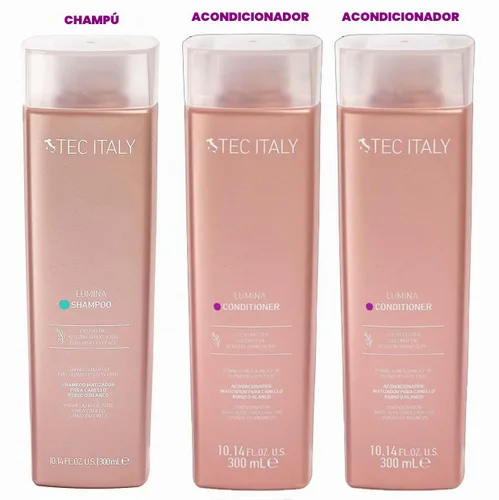 Vista 2 de Tec Italy Lumina Pack para cabello decolorado, rubio, resaltado y gris (paquete de 3)