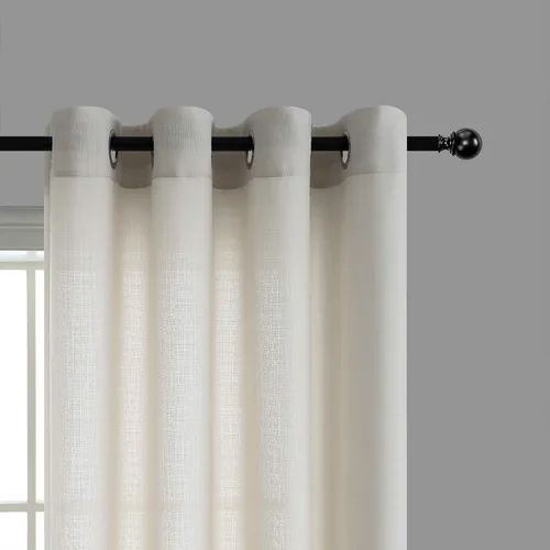 Vista 5 de KOUFALL - Cortinas transparentes con aspecto de lino