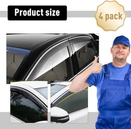 Vista 4 de 4 deflectores de ventana para Honda CRV CR-V 2007-2011, cromados