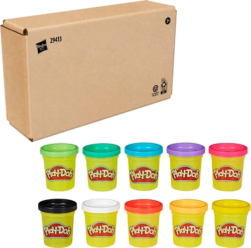 Vista 9 de Play Doh - Compuesto para modelado, paquete de 10 colores surtidos, no tóxico, latas de 2 onzas, regalos para relleno de calcetines navideños