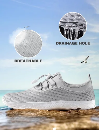 Vista 3 de SEEKWAY Zapatos de agua para hombre y mujer, secado rápido, zapatos acuáticos descalzos, playa, caminar, kayak, canotaje, deportes acuáticos SP006
