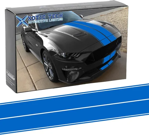 Vista 7 de x xotic tech Calcomanía Doble-Dual Sport de Vinilo con Gráficos de Rayas de Carreras para Capó, Techo, Maletero y Parachoques, Compatible con Ford
