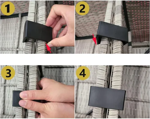 Vista 4 de ZYAMY 10 clips para muebles de exterior, clips de sofá de patio, cierre seccional de muebles de ratán, conecta el seccional o módulo al aire libre