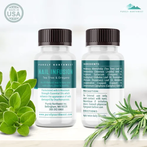 Vista 8 de Solución de uñas de hongos 100% natural extra fuerte para uñas de los pies y las uñas: renueva uñas gruesas, rotas y descoloridas hechas por Purely