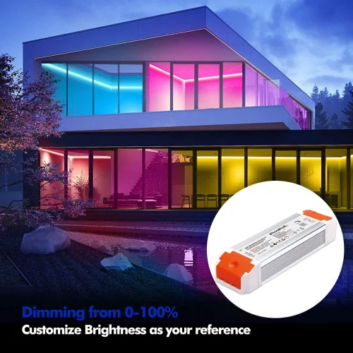 Vista 7 de Transformador LED regulable de 60 W, controlador LED Triac ELV/MLV/regulable de 12 V, compatible con interruptores Lutron y Leviton, fuente