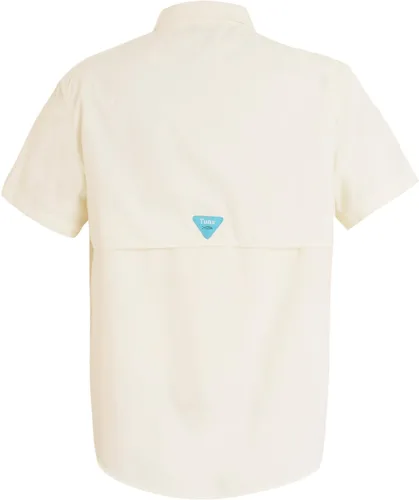 Vista 2 de Camisas de manga corta para hombre, protección solar UV UPF 50+, sólidas, antiestáticas, impermeables, transpirables, de secado rápido, SPF