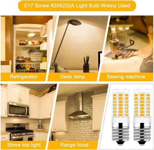 Vista 5 de KEI D28x KEL 2816x Bombilla para refrigerador 3W E17 Bombilla LED para nevera Kei 125 V 40 W Focos para electrodomésticos, 5304522314 5304517886