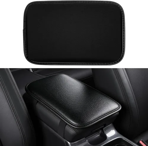 Vista 9 de Amiss almohadilla para consola central del auto, ajuste universal, impermeable, funda para la caja del reposabrazos del asiento, de piel sintética