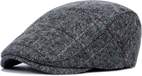 Vista 9 de Xinveen Sombreros de Repartidor para Hombres de Invierno Planos Ivy Gatsby Gorra Irlandesa de Taxista Ivy de Conducir de Caza