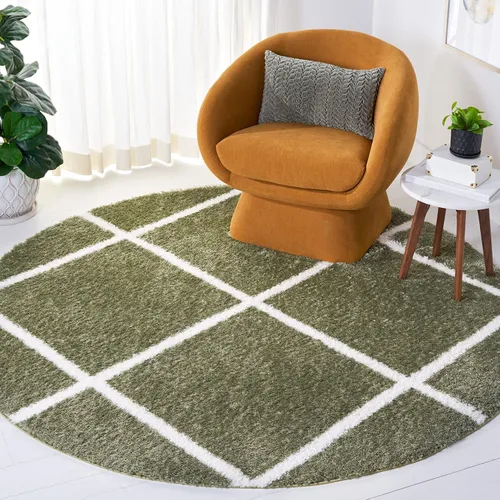 Vista 22 de SAFAVIEH Tahoe Shag Collection - Alfombra para pasillo, 2 x 9 pies, diseño de enrejado, no desprende pelusa y de fácil cuidado, 1.2 pulgadas
