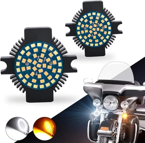 Vista 9 de SUNPIE Luces LED para Motocicleta Intermitentes Luz de Reversa 1156 Rojo Compatible con Harley Davidson Electra Glide Road King Heritage Softail