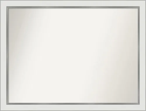 Vista 463 de Amanti Art Espejo personalizado, espejo de baño estrecho Alexandria White Wash, espejo de pared o espejo de tocador de baño sobre el fregadero