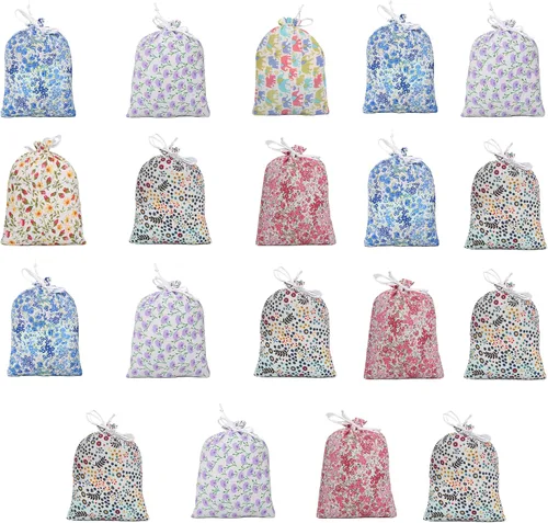 Vista 27 de Touchstone Drawstring Bags Indian Handcrafted Pouches Potli for Gifts Elefante_Multicolor (paquete de 20)