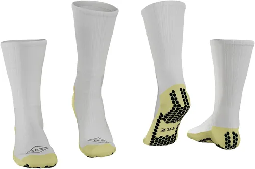 Vista 3 de Tekkerz Calcetines de agarre antideslizantes para hombres y mujeres, calcetines deportivos antiampollas con tracción de goma de agarre
