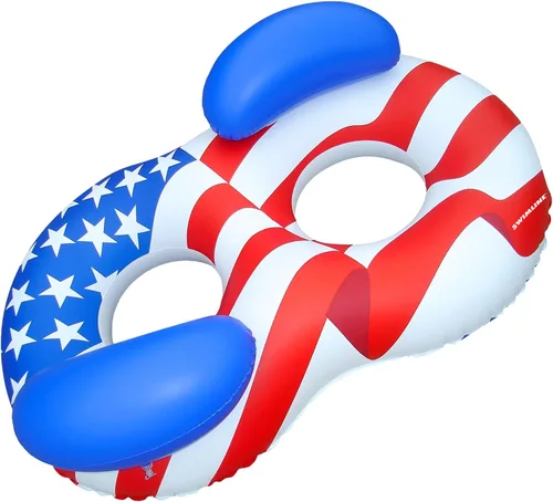 Vista 10 de Swimline Pool Ring – Inflatable Lounge Float with Fun Design for Adults & Teens – Durable Vinyl Ring for Pool, Lake, or Beach – Easy to Inflate and