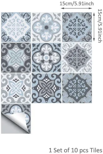 Vista 5 de Alwayspon - Calcomanías autoadhesivas de azulejos de pared, calcomanías adhesivas tipo pelar y pegar, calcomanías a prueba de agua con protección
