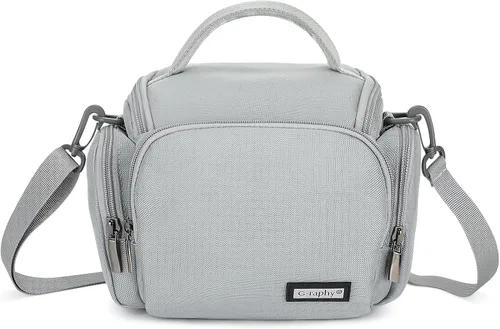 Vista 12 de G-raphy Funda compacta y ligera para cámara Nikon Canon, Sony, DSLR SLR, sin espejo, con correas de extracción (beige)