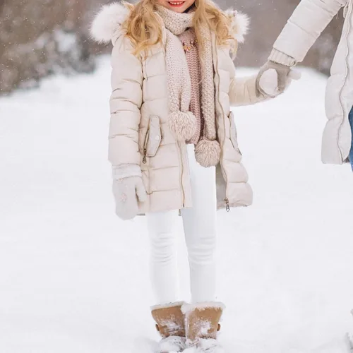 Vista 6 de BOOPH Leggings de invierno para niñas, con forro polar, pantalones básicos de longitud completa